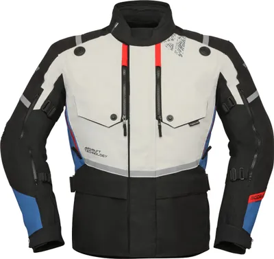 Produktbild von Modeka Trohn Motorrad Textiljacke, hellgrau/blau, S