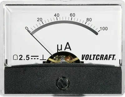 Produktbild von VOLTCRAFT AM-60X46/100µA/DC AM-60X46/100µA/DC Einbau-Messgerät AM-60X46/100µA/DC 100 µA Drehspule
