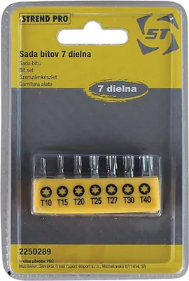 Produktbild von PROREGAL Bit-Set 7 Stück, Bit, S2, TH-10-15-20-27-27-30-40