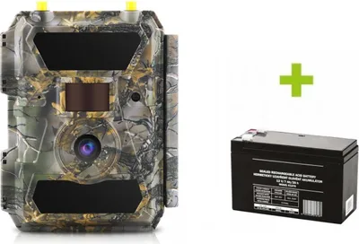 Image de Piège photo OXE Panther 4G, batterie externe et câble d'alimentation + carte SD 32GB, SIM, 12 batteries et livraison E