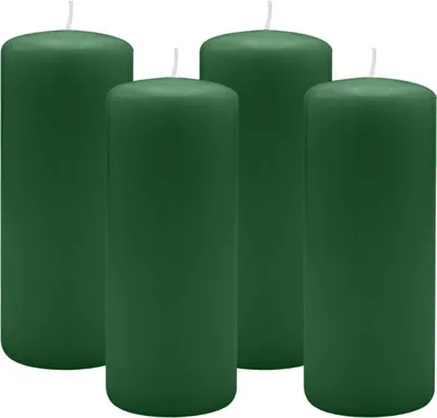 Produktbild von 4er Set Adventskranzkerzen Fairway Grün Ø 60 x 120 mm