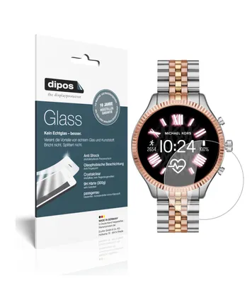 Produktbild von 2x Schutzfolie für Michael Kors Lexington 2 - Anti-Shock 9H Folie dipos Glass Kunststoffglas