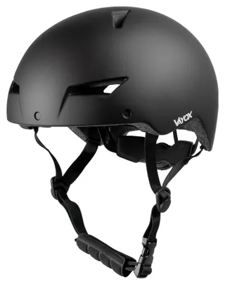 Zdjęcie produktu dla Kask rowerowy Vayox Street VA0423BMM z regulacją obwodu od 55 do 58 cm – rozmiar M – z oświetleniem LED – czarny matowy
