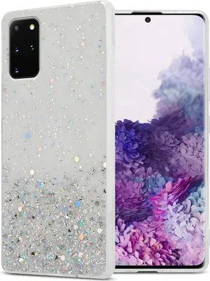 Produktbild von Cadorabo Hülle für Samsung Galaxy S20 PLUS Schutz Hülle in Transparent Handyhülle TPU Etui Glitter Cover Case Glitzer
