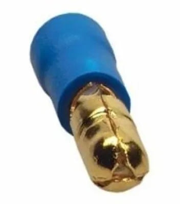 Produktbild von Rundstecker, Größe 4mm, blau, 1,5 - 2,5 mm2 im 10er Pack!