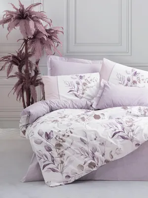 Produktbild von L'Essentiel Linge de Maison, Nadia - Lilac, Doppelbett-Bettbezug-Set (DE), Lila, 100 % Baumwolle, 200 x 200 cm