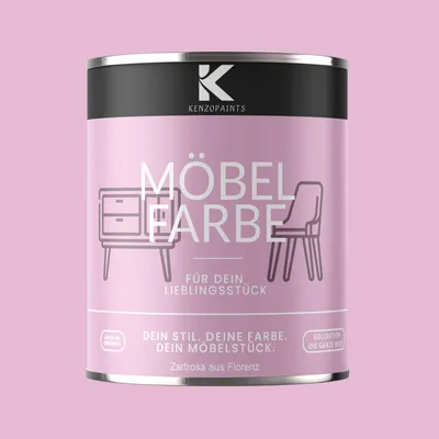 Produktbild von Kenzopaints 750ml Möbelfarbe Möbellack - Zartrosa aus Florenz