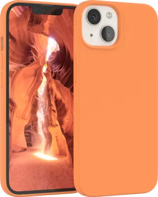 Produktbild von EAZY CASE Silikonhülle für Apple iPhone 13 Silikon Backcover Schutz in Orange