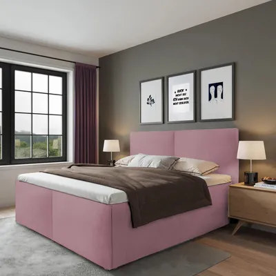 Produktbild von Polsterbett Milano Rose 100 x 200 x 40 cm Stauraum Ohne Matratze und Lattenrost