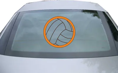 Produktbild von Indigos UG - Aufkleber Heckscheibe & Motorklappe DE2519 - orange - 600x600 mm - Handball - Auto Scheiben Fenster Heckklappe Tuning Racing JDM - Die cut