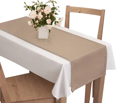 Produktbild von Tischläufer, Maße: 40x220 cm, Farbe: Dunkelbeige