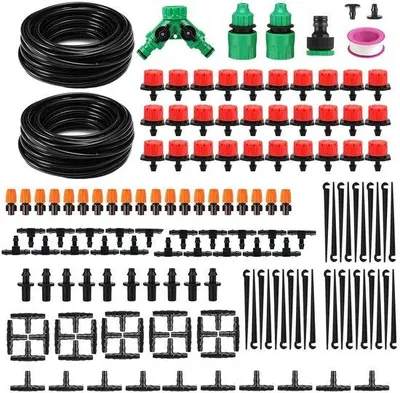 Produktbild von Unyqoos® Tropfbewässerungssystem – 15 m Schlauch & verstellbare Tropfer, DIY‑Mikrobewässerung für Garten, Rasen, Balkon und Gewächshaus