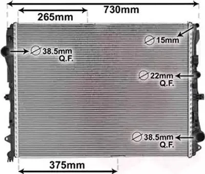 Produktbild von VAN WEZEL 30002667 Kühler Wasserkühler Motorkühler passend für MERCEDES-BENZ E-Klasse Limousine (W213) E-Klasse T-modell (S213) GLC (X253) EQC
