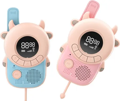 Obrázok produktu pre TechKidz, 2x detská vysielačka s LCD displejom model Muh-meuh, modrá / ružová