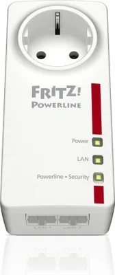Produktbild von FRITZ! 1220E Powerline Netzwerkadapter - 2 - 2 x Netzwerk (RJ-45) - 1200 Mbit/s Stromleitung - HomePlug AV2 - Gigabit-Ethernet