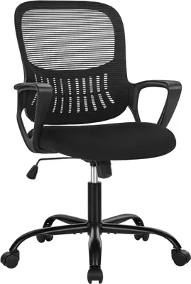 Produktbild von Chefsessel Bürostuhl Schreibtischstuhl Stuhl Office Chair Drehstuhl Stuhl Verstellbarer Lordosenstütze Armlehne, Höhenverstellung