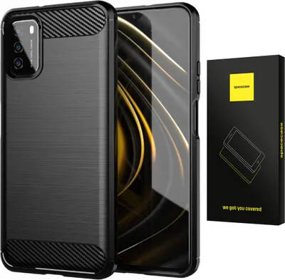 Image de SPACECASE Étui de protection en carbone pour Poco M3 noir
