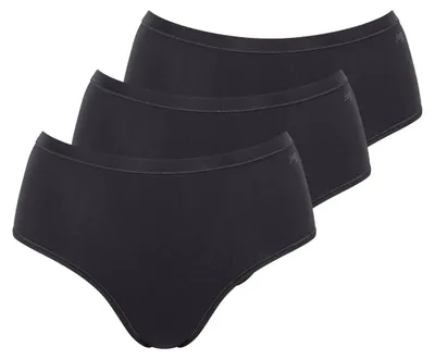 Image de Sloggi GO Daily : Culotte taille moyenne en coton, lot de 3, couleur noire