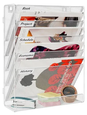 Obrázek produktu pro Nástěnné organizéry na dokumenty formátu A4, 6 úrovní, bílé barvy
