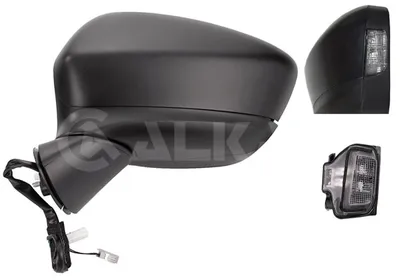 Produktbild von ALKAR 9039665 Außenspiegel Seitenspiegel Links für MAZDA CX-5 (KE, GH) Beheizt Asphärisch Grundiert Elektrisch