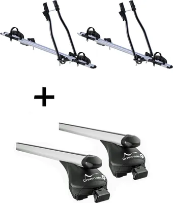 Produktbild von 2x Fahrradträger SAGITTAR + Relingträger Quick XL kompatibel mit für VW Touran ab 2015