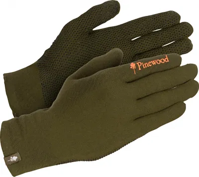 Productafbeelding van Pinewood Hunters Liner Stretch Handschoen, uni (mosgroen/donkerbruin)