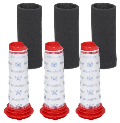Produktbild von McFilter I 3x Filterset geeignet für Bosch Staubsauger Athlet 25.2v, Athlet Zoo'o BCH6ZOOO Pro Animal BCH6L2560, BCH6L2561 - Ersatz für Zentralfilter 00754176 + Filterschaum 00754175, waschbar