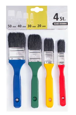 Zdjęcie produktu dla Sada plochých štetcov na maľovanie 4 ks