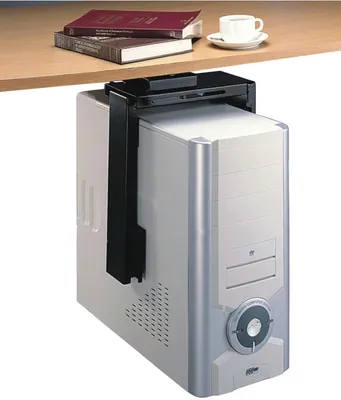 Obrázok produktu pre Dataflex Viewmate, Držiak na centrálny procesor na namontovanie do počítača, Desktop, 20 kg, Čierna, Zasunúť a zaskrutkovať, Zvislý