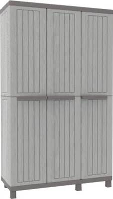 Obrázok produktu pre Famanu Skriňa – Praktické úložné riešenie do záhrady – Šedá – 110x50x180 cm