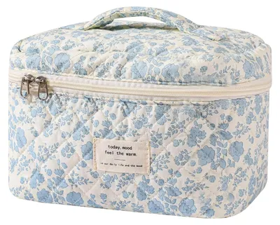 Immagine prodotto di Borsa da toilette grande - Deliziosa trousse per il trucco con motivo floreale