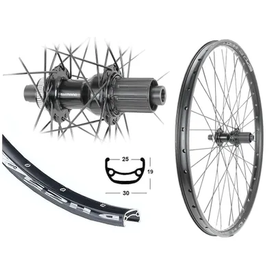 Produktbild von Hinterrad 27,5 Zoll Disc 25-584 Hohlkammer Shimano Steckachse 12x142 Centerlock