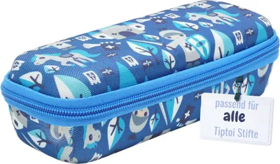 Produktbild von caseroxx Tasche für TipToi, Transport Aufbewahrung Etui Hülle Blau-Rittermuster