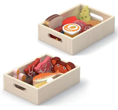 Obrázok produktu pre Drevený box na jedlo Viga na raňajky, mliečne výrobky z rybieho mäsa