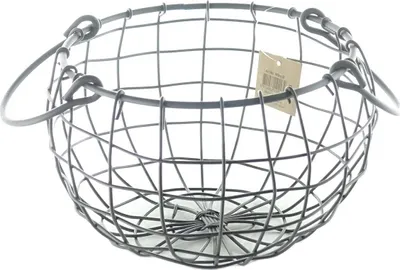 Produktbild von Esschert Design Bauchiger Drahtkorb Braun Ø 18,5 cm