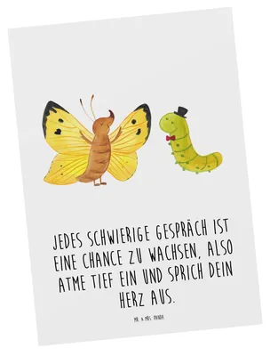 Produktbild von Mr. & Mrs. Panda Postkarte Ein schwieriges Gespräch führen - Weiß - Geschenk, Trost, Vertrauem, Chance zu wachsen, herausfordernde Gespräche, Zuversicht, Ansichtskarten
