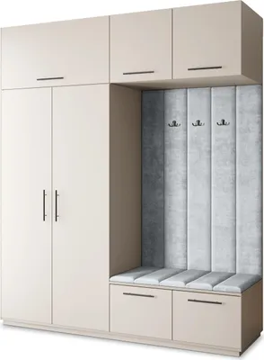 Produktbild von Masseno Garderobe-Set REMA 200/240/60 cm Modern Garderobenschrank Kaschmir