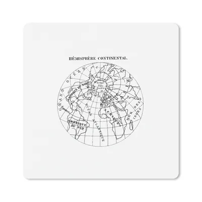 Produktbild von MuchoWow® Mauspad Mousepad Retro - Globus - Schwarz - Weiß 30x30 cm - Mousepads - Maus Mat - Pad - Mausunterlage - Gaming