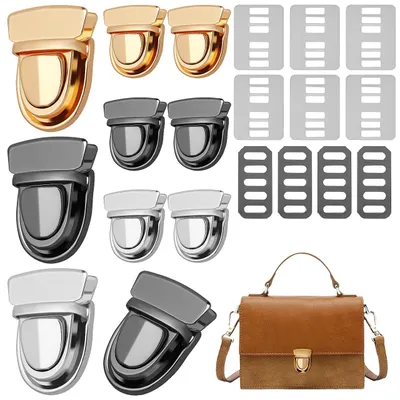 12x Metall-Druckknopfverschlüsse für Taschen, mehrfarbig, 3,2x2,6x2,5 cm