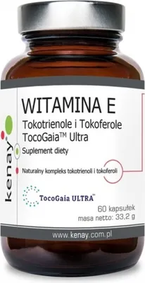 Obrázek produktu pro KENAY Vitamin E tokotrienoly a tokoferoly TocoGaia Ultra 60 kapslí.