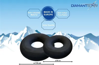 Produktbild von DiamantStar LKW-Schlauch als Rodelschlauch Schlitten Snowtube Rodelreifen Bob - Groesse: Durchmesser 115 cm