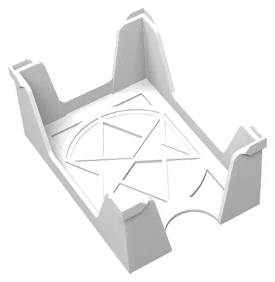 Produktbild von Kartenhalter für 120 Spielkarten 59x86 mm – 1 Fach Kunststoff weiß