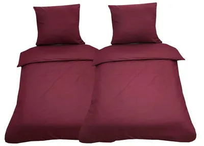 Produktbild von Bettwäsche 135x200 Baumwolle Uni Bettbezug Renforce Garnitur Set 2 tlg / 4 tlg