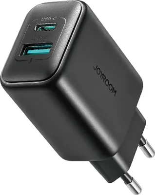 Produktbild von Joyroom JR-TCF13 Dual-Port (A+C) 25W Ladegerät (schwarz)