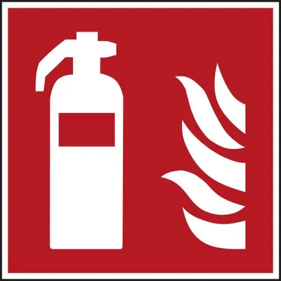 Produktbild von Schild Alu Feuerlöscher  ISO-F001 langnachleuchtend 150x150mm