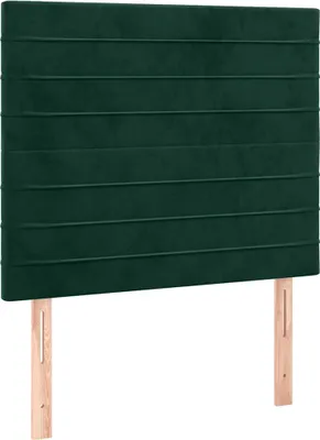 Produktbild von vidaXL Kopfteil Dunkelgrün 100x5x118/128 cm Samt