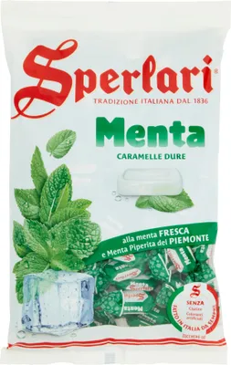 Produktbild von 4x Sperlari Caramelle dure MENTA FRESCA Bonbons FRISCHE MINZE 500g