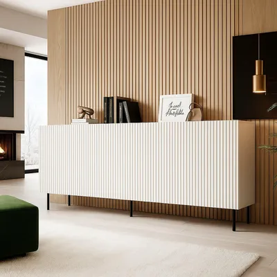 Productafbeelding van Corana - Dressoir, 200x42x82h cm Wit, 4 Planken