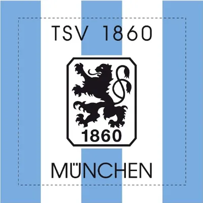 Produktbild von TSV 1860 München Klappkissen Stripes Fussball