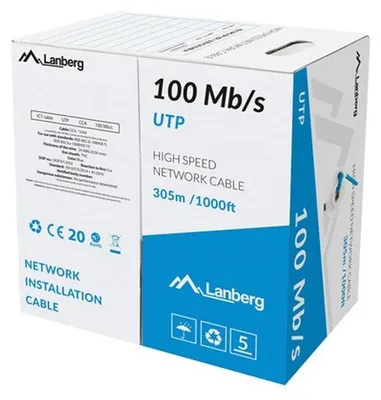 Obrázok produktu pre Lanberg LCU5-10CC-0305-B, 305 m, U/UTP (UTP), Modrá